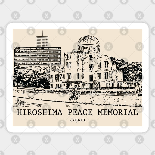 Hiroshima Peace Memorial - Japan Magnet by Lakeric